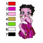 Betty Boop 16 Embroidery Design